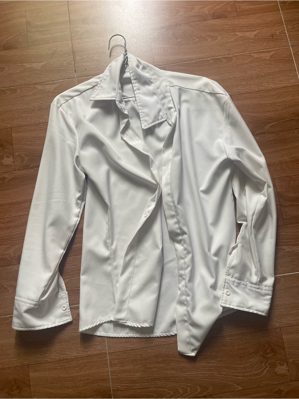 Classic White Men's Button-Up Shirt Jacket